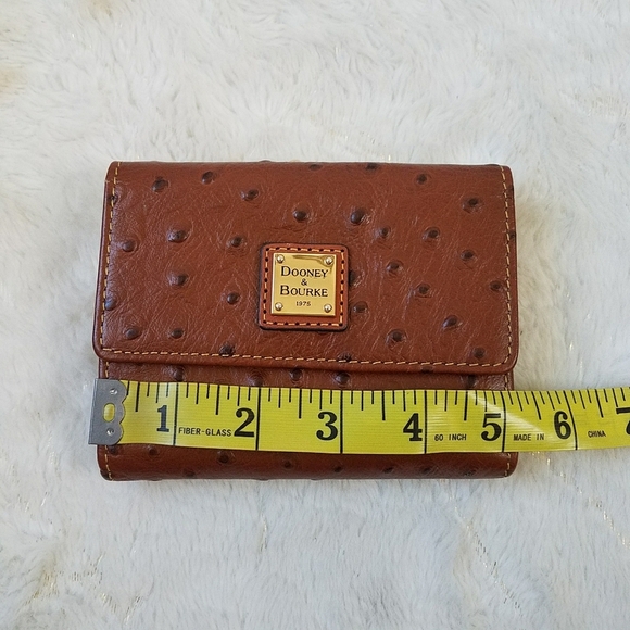 Dooney & Bourke Ostrich Small Flap Wallet - Picture 4 of 9